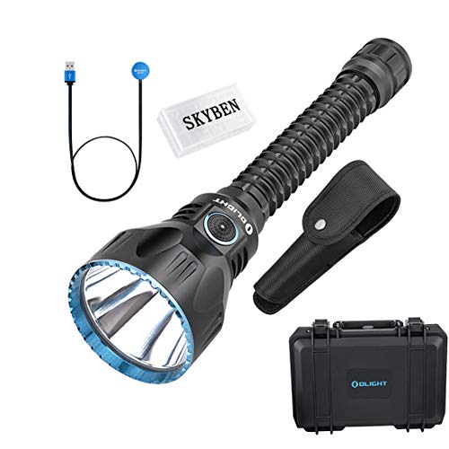 Product Cover Olight Javelot Pro 2100 Lumes Cree XHP35 HI NW LED Dual Switches Rechargeable Rifle Tactical Flashlight with Built-in Battery Pack and SKYBEN Battery Case