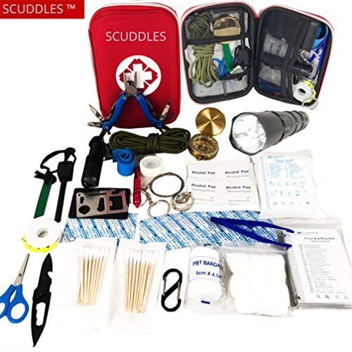 Product Cover First Aid Survival Kit - Camping Emergency Trauma Kit - First Medical Earthquake Kit for Car Boat Home Office Hiking Camping Hunting Travel Adventures Earthquake - Survival Gear Kit Medical Supplies