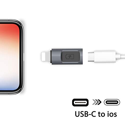Product Cover Stouchi iOS to USB C Adapter, Type C (Female) to iOS (Male) Adapter USB C Converter Charger Compatible for iPad, iPhone X/ 8/7 Plus /6 Plus/5/5s Fast Charging Max Output 5V 2.4A