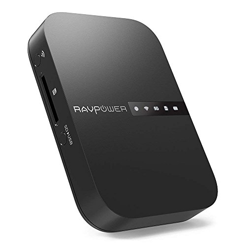 Product Cover RAVPower FileHub, Travel Router AC750, Wireless SD Card Reader, Connect Portable SSD Hard Drive to iPhone iPad Tablet Smart Phone Laptop for Photo Backup, Data Transfer, Portable NAS, 6700mAh Battery