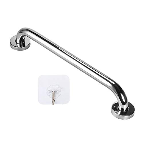 Product Cover 16 Inch Stainless Steel Shower Grab Bar, ZUEXT Chrome Shower Handle, Bathroom Balance Bar, Safety Hand Rail Support Bar for Handicap Elderly Injury, Senior Assist Bath Tub Wall Concealed Mount Handle