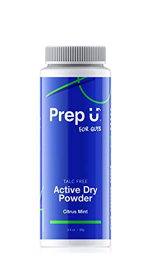 Product Cover Prep U | Talc-Free Active Dry Powder for Boys, Teens, Men | All-Natural, Anti-Chafing, Moisture-Reducing Deodorizer | Keep Sweaty Areas Fresh, Prevent Shoe/Gym Bag Odor | Citrus Mint Scent - 3.4 oz