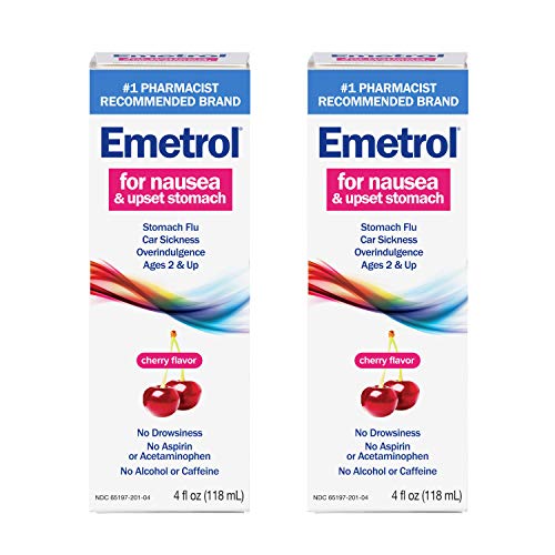 Product Cover Emetrol Nausea & Upset Stomach Relief Liquid Medication, Cherry - 4 oz Bottle, 2 Count