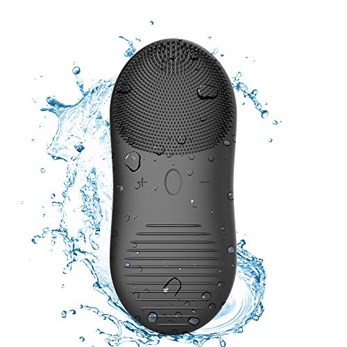 Product Cover Sonic Facial Cleansing Brush-Silicone Face Scrubber Brush & Massager for Men-Women-Teens, Exfoliating Brush for All Skin Type, 12 Speeds, Wireless Charger USB Rechargeable Smart Timer IPX7 Waterproof