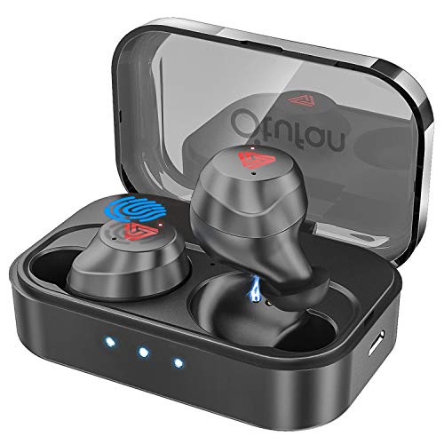 Product Cover Otufan Bluetooth Earbuds Wireless Earbuds Bluetooth Headphones iPX7 Waterproof 3D Stereo HiFi Sound Wireless Earphones Bluetooth Headset with Charging Case (Black)