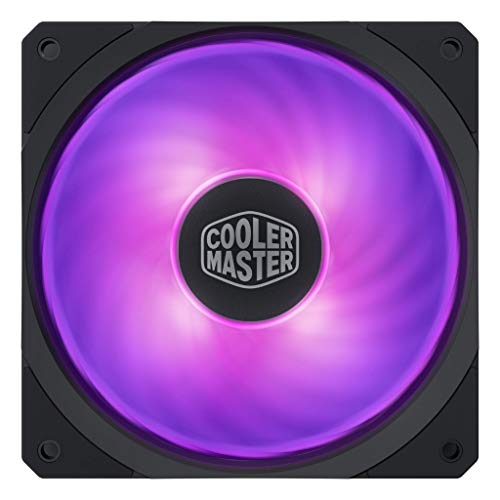 Product Cover Cooler Master MasterFan SF120R RGB 120mm Square Frame Fan w/Hybrid Airflow Blade, Cable Management and PWM Control Fan for Computer Case, Liquid and Air Cooler