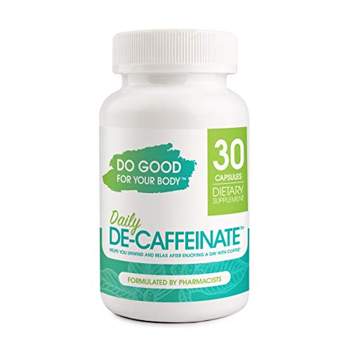 Product Cover Daily De-Caffeinate, Rutaecarpine, Probably The Most Potent de Caffeinate on The Market, Natural Acting Non-Addictive Deep Sleep Aid for Coffee, Caffeine Lovers, Unwind and Relax, 30 Capsules