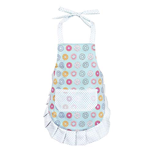 Product Cover Sevenstars Donut Apron Kids Girls Aprons Cute Doughnut Baking Apron with Pocket, Adjustable Kitchen Apron for Children Daughters