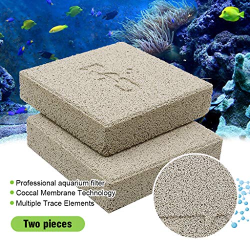 Product Cover boxtech Aquarium Filter Media, Ceramic Biological Filter Media for Marine and Freshwater Fish Tank, Two Pcs