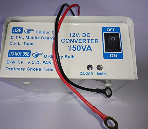Product Cover Rashri 12v DC to AC Converter for SMPS, Colour TV, DVD, DTH, CFL, Mobile Charger with Double Socket