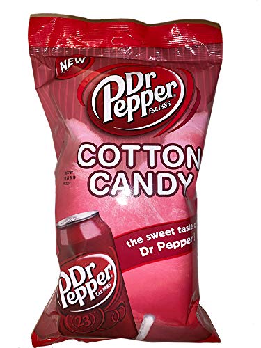 Product Cover Dr. Pepper Cotton Candy 3.1 Oz Pack of 1! Delicious Cotton Candy with Flavors of Dr. Pepper Soda! Fat Free & Cholesterol Free! Fluffy and Sweet Cotton Candy!