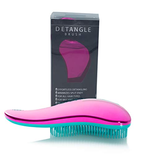 Product Cover ElasticU Detangle Brush | Hair Detangling Comb | Pink Detangler - Electroplated Metallic Finish