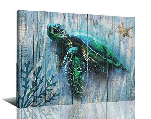 Product Cover Arjun Canvas Sea Turtle Wall Art Prints Submarine Picture One Panel 16