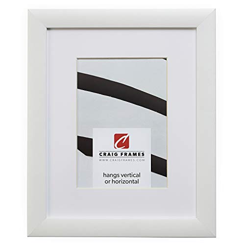 Product Cover Craig Frames 23247812 22 x 28 Inch White Picture Frame Matted to Display an 18 x 24 Inch Photo