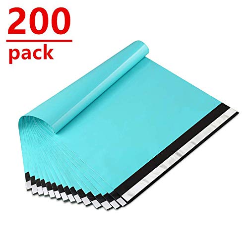 Product Cover UCGOU 10x13 Inch 200-Pack Teal Poly Mailers Premium Shipping Envelopes Mailers Bags Self Sealed Business Shipping Mailer Bags with Self Adhesive Strip Waterproof and Tear-Proof Postal Bags