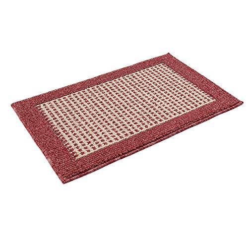 Product Cover 28X18 Inch Washable Kitchen Rug Mats are Made of Polypropylene Square Rug Cushion Which is Anti Slippery and Stain Resistance,Red