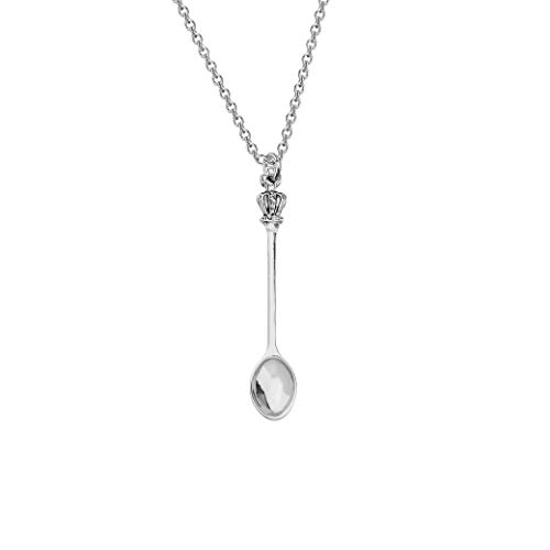 Product Cover bobauna Mini Crown Teaspoon Snuff Spoon Pendant Necklace Alice In Wonderland Inspired Jewelry For Women Girls (crown spoon necklace)