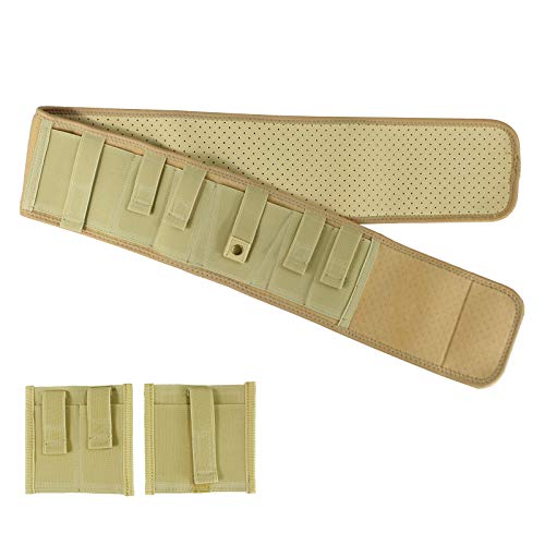 Product Cover Depring Ultra Comfort Ambidextrous Ventilated Neoprene Belly Band Holster for Concealed Carry | Large Size | with Detachable Pouches (Light Yellow, 57 inch)