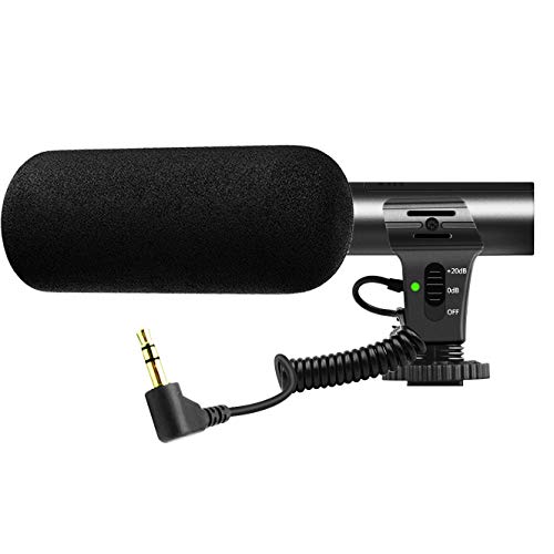 Product Cover Camera Microphone,Video Microphone for DSLR Interview Shotgun Mic for Canon Nikon Sony Panasonic Fuji Videomic