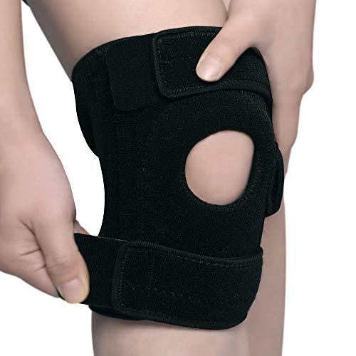 Product Cover KANGDA Knee Brace For Arthritis Tendonitis ACL MCL Injury Joint Torn Meniscus Osteoarthritis Tennis Volleyball Basketball Gym Adjustable Velcro Patella Wrap Neoprene Compression Men Women Pain Relief