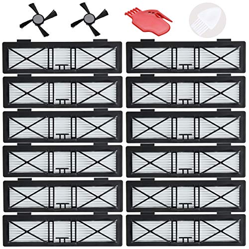 Product Cover Loveco 12pcs Replacement Ultra Performance Filter & 2pcs Side Brush Kit for Neato Connected D3 D4 D5 D6 D7 Botvac D Series D75 D80 D85 and Botvac 70e 75 80 85 Robotics
