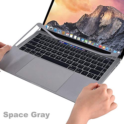 Product Cover FORITO Palm Rest Cover Skin with Trackpad Protector Compatible with New 13 Inch MacBook Pro Model A2159 A1706 A1708 A1989 with Touch Bar, 2019 2018 2017 or 2016 Released (Space Gray-Full Size)