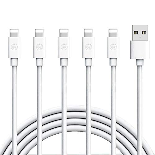 Product Cover iPhone Charger,Atill Lightning Cable 5Pack 6FT iPhone Charging Cable Cord Compatible with iPhone X 8 8Plus 7 7Plus 6s 6sPlus 6 6Plus SE 5 5s 5c iPad iPod & More (white)