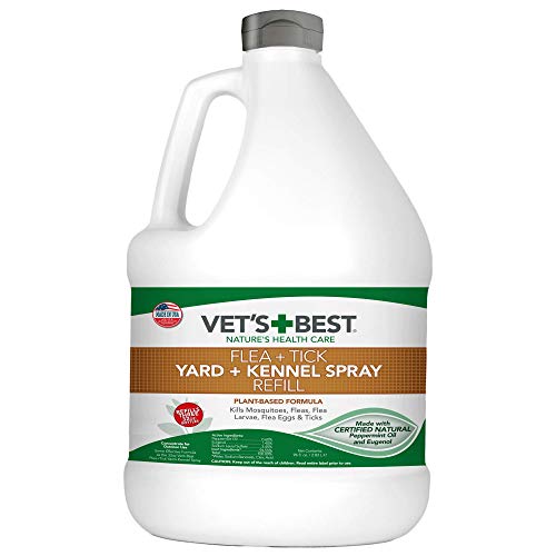Product Cover Vet's Best Flea and Tick Yard and Kennel Spray | Yard Treatment Spray Kills Mosquitoes, Fleas, and Ticks with Certified Natural Oils | Plant Safe | 96 Ounces Refill