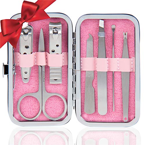 Product Cover Manicure Pedicure Set Stainless Steel Nail Clippers Personal Nail Clipping Tools Portable Travel Grooming Kit with Snap-shut Case