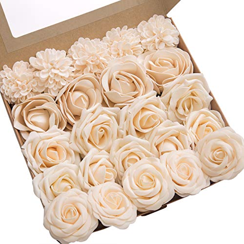 Product Cover Ling's moment Artificial Flowers Combo for DIY Wedding Bouquets Centerpieces Arrangements Party Baby Shower Home Decorations