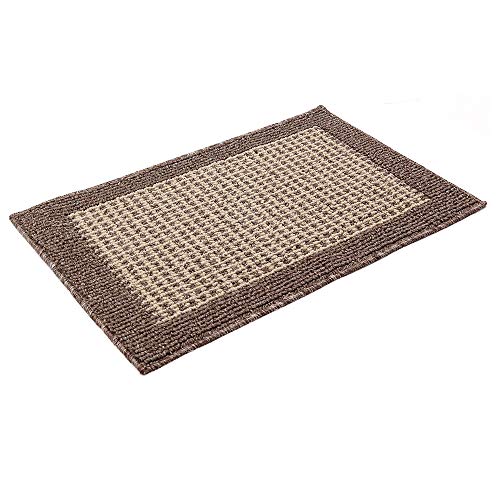 Product Cover 28X18 Inch Washable Kitchen Rug Mats are Made of Polypropylene Square Rug Cushion Which is Anti Slippery and Stain Resistance,Brown