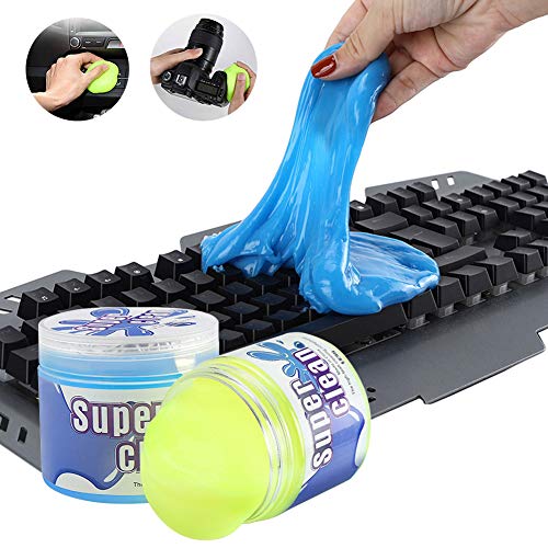Product Cover Car Auto Cleaning Mud,Magic Cyber Car Vent Dust Interior Detailing Clean Putty Mud Slime Goop Gel Cleaner Wipes for Car Keyboard Laptop Dashboard Cleaning Remover(2PCS)