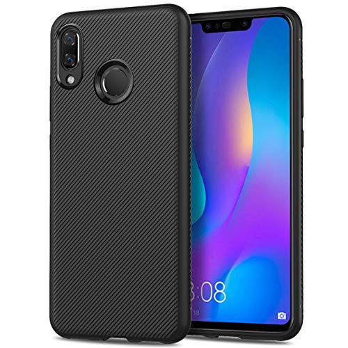 Product Cover REALIKE Samsung M20 Case, Flexible Carbon Fiber Full Shockproof Case for Samsung Galaxy M20 (Carbon Black)