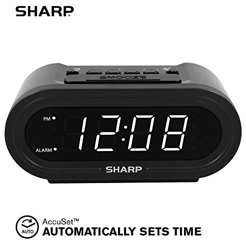 Product Cover SHARP SPC467A - Alarm with AccuSet - Automatic Smart Clock, Never Needs Setting - Great for Seniors, Kids, and Everyone who Doesn't Want to Set a Clock!