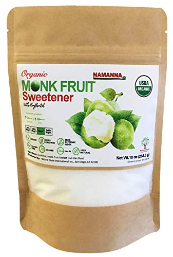 Product Cover Organic Monk Fruit Natural Sweetener 1:1 Sugar Substitute (10 oz)