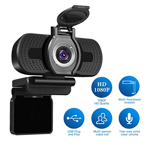 Product Cover LarmTek 1080P Full HD Webcam with Webcam Cover,Computer Laptop Camera for Conference and Video Call, Pro Stream Webcam with Plug and Play Video Calling，Built-in Mic