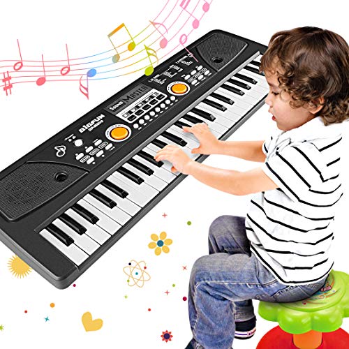 Product Cover WOSTOO Piano Keyboard 49 Key, Portable Electronic Kids Keyboard Piano Educational Toy, Digital Music Piano Keyboard with Microphone for Kids Girls Boys