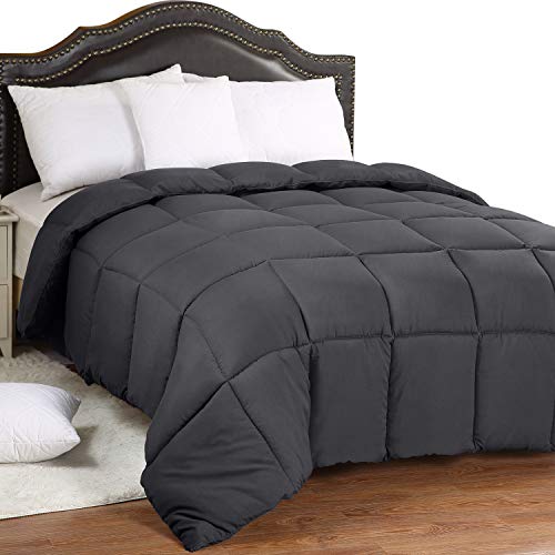 Product Cover Utopia Bedding All Season 250 GSM Comforter - Soft Down Alternative Comforter - Plush Siliconized Fiberfill Duvet Insert - Box Stitched (King/Cal King, Gray)