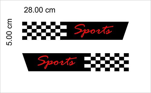 Product Cover ARWY® Hyundai Sport Car Sticker Exterior Front Bumber View Decorative Hyundai Black Red Decals L x H 28.00 X 5.00 Cms(Pack of 2)
