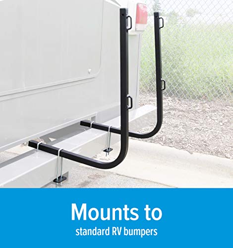 Product Cover Camco Rhino Bumper Mount RV Tote Tank Carrier - Mounts Directly onto Your RV Bumper to Secure Your Rhino Tote Tank in Place During Travel ; Fits All Tote Tank Sizes : 15, 21, 28, & 36 Gallon (39010)