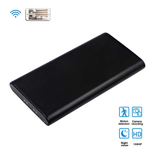 Product Cover Winsper WiFi Hidden Camera Power Bank 10000mAh, 10 Feet Night Vision Distance,HD 1080P Nanny Cam Portable Charger,Remotely View Real-time Monitoring