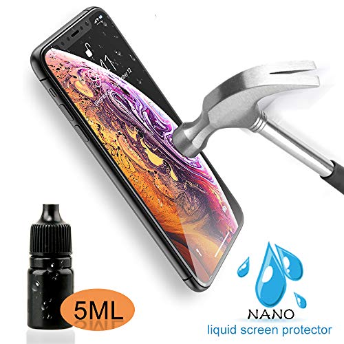 Product Cover Invisible Nano Liquid Glass Screen Protector with 9H Hardness Anti-Scratch-Anti-Fingerprints Suitable for iPhone/iWatch/iPad/Galaxy/HTC/Pixel/One Plus and More Smartphones (5ML).