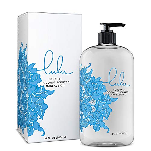 Product Cover Lulu Coconut Massage Oil with Fractionated Coconut Oil and Essential Oils for Massaging 16 ounce.