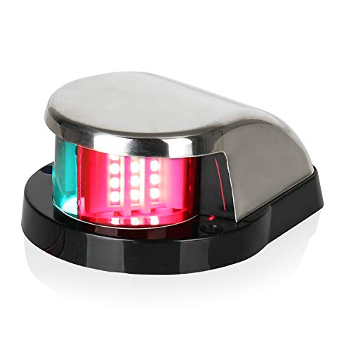 Product Cover LEANINGTECH Boat Marine LED Navigation Lights Marine Navigation Lamp, Red and Green LED for Boat Pontoon Yacht Skeeter (Green+Red-Updated Version)