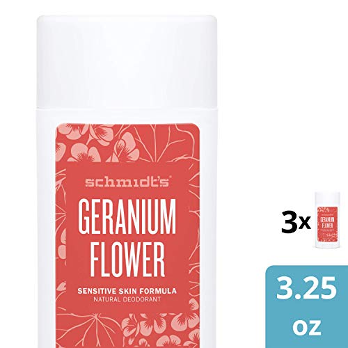 Product Cover Schmidt's Sensitive Skin Deodorant, Geranium Flower, 3.25 Ounce (pack of 3)