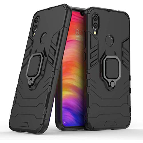 Product Cover Redmi Note 7 Case DWaybox Ring Holder Iron Man Design 2 in 1 Hybrid Heavy Duty Armor Hard Back Case Cover Compatible with Xiaomi Redmi Note 7/Redmi Note 7 Pro 6.3 Inch (Black)