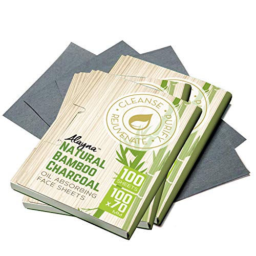 Product Cover (3 PK) Oil Blotting Sheets- Natural Bamboo Charcoal Oil Absorbing Tissues- 300 Pcs Organic Blotting Paper- Beauty Blotters for the Face- Papers Remove Excess Shine- For Facial Make Up & Skin Care