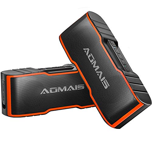 Product Cover [2-Pack] AOMAIS Sport II Mini Portable Bluetooth Speakers - Dual Stereo Pairing Wireless Speaker, 20W HD Sound and Rich Bass, 15H Playtime, IPX5 Waterproof Speaker for Travel, Beach, Shower (Orange)