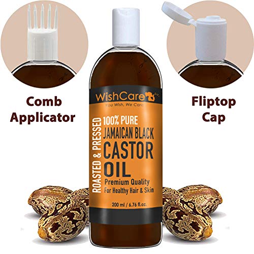 Product Cover WishCare® Premium Jamaican Black Castor Oil For Hair & Skin - Roasted & Pressed - 200 Ml