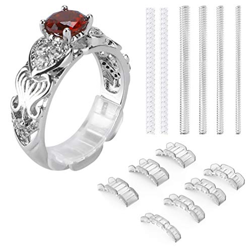 Product Cover 2 Styles Invisible Ring Size Adjuster for Loose Rings - Ring Guard, Ring Sizer, 20 Pieces, 13 Sizes Fit for Man and Woman Ring